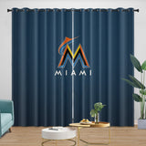 Laden Sie das Bild in den Galerie-Viewer, Miami Marlins Curtains Blackout Window Drapes Room Decoration