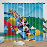 Laden Sie das Bild in den Galerie-Viewer, Mickey Mouse Club House Curtains Dinosaur Blackout Window Drapes