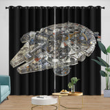 Laden Sie das Bild in den Galerie-Viewer, Millennium Falcon Curtains Blackout Window Drapes