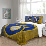 Laden Sie das Bild in den Galerie-Viewer, Milwaukee Brewers Bedding Set Quilt Cover Without Filler