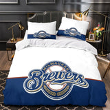 Laden Sie das Bild in den Galerie-Viewer, Milwaukee Brewers Bedding Set Quilt Cover Without Filler