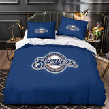 Laden Sie das Bild in den Galerie-Viewer, Milwaukee Brewers Bedding Set Quilt Cover Without Filler
