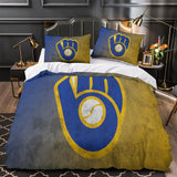 Laden Sie das Bild in den Galerie-Viewer, Milwaukee Brewers Bedding Set Quilt Cover Without Filler