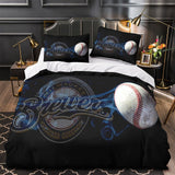 Laden Sie das Bild in den Galerie-Viewer, Milwaukee Brewers Bedding Set Quilt Cover Without Filler