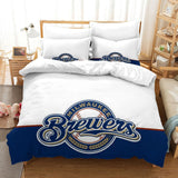 Laden Sie das Bild in den Galerie-Viewer, Milwaukee Brewers Bedding Set Quilt Cover Without Filler