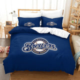 Laden Sie das Bild in den Galerie-Viewer, Milwaukee Brewers Bedding Set Quilt Cover Without Filler
