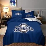 Laden Sie das Bild in den Galerie-Viewer, Milwaukee Brewers Bedding Set Quilt Cover Without Filler