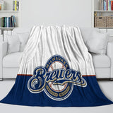 Laden Sie das Bild in den Galerie-Viewer, Milwaukee Brewers Blanket Flannel Throw Room Decoration