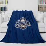 Laden Sie das Bild in den Galerie-Viewer, Milwaukee Brewers Blanket Flannel Throw Room Decoration