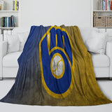 Laden Sie das Bild in den Galerie-Viewer, Milwaukee Brewers Blanket Flannel Throw Room Decoration