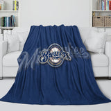 Laden Sie das Bild in den Galerie-Viewer, Milwaukee Brewers Blanket Flannel Throw Room Decoration