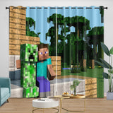 Laden Sie das Bild in den Galerie-Viewer, Minecraft Curtains Blackout Window Drapes Kids Room Decoration
