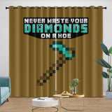 Laden Sie das Bild in den Galerie-Viewer, Minecraft Curtains Blackout Window Drapes Kids Room Decoration