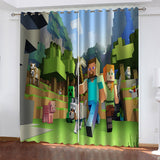 Laden Sie das Bild in den Galerie-Viewer, Minecraft Curtains Blackout Window Treatments Drapes