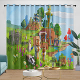 Laden Sie das Bild in den Galerie-Viewer, Minecraft Legends Curtains Blackout Window Drapes Room Decoration
