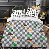 Laden Sie das Bild in den Galerie-Viewer, Minecraft Pattern Duvet Cover Kids Room Bedding Sets