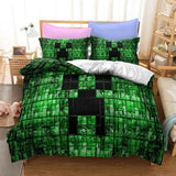 Laden Sie das Bild in den Galerie-Viewer, Minecraft Pattern Duvet Cover Kids Room Bedding Sets