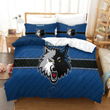 Laden Sie das Bild in den Galerie-Viewer, Minnesota Timberwolves Bedding Set Duvet Cover Without Filler