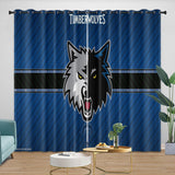 Laden Sie das Bild in den Galerie-Viewer, Minnesota Timberwolves Curtains Blackout Window Drapes Room Decoration