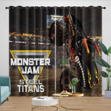 Laden Sie das Bild in den Galerie-Viewer, Monster Jam Steel Titans Truck Curtains Blackout Window Drapes