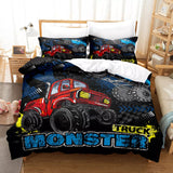 Laden Sie das Bild in den Galerie-Viewer, Monster Truck Bedding Set Pattern Quilt Cover Without Filler