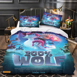 Laden Sie das Bild in den Galerie-Viewer, Film 200 % Wolf Bettwäsche Set Muster Bettbezug ohne Füllstoff