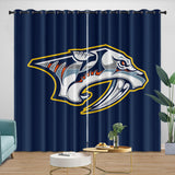 Laden Sie das Bild in den Galerie-Viewer, Nashville Predators Curtains Blackout Window Drapes Room Decoration