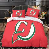 Laden Sie das Bild in den Galerie-Viewer, New Jersey Devils Bedding Set Quilt Duvet Cover Without Filler
