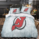 Laden Sie das Bild in den Galerie-Viewer, New Jersey Devils Bedding Set Quilt Duvet Cover Without Filler