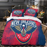 Laden Sie das Bild in den Galerie-Viewer, New Orleans Pelicans Bedding Set Duvet Cover Without Filler