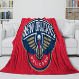 Laden Sie das Bild in den Galerie-Viewer, New Orleans Pelicans Blanket Flannel Fleece Throw Room Decoration