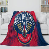 Laden Sie das Bild in den Galerie-Viewer, New Orleans Pelicans Blanket Flannel Fleece Throw Room Decoration