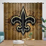 Laden Sie das Bild in den Galerie-Viewer, New Orleans Saints Curtains Blackout Window Drapes Room Decoration