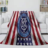 Laden Sie das Bild in den Galerie-Viewer, New York City FC Blanket Flannel Fleece Throw Room Decoration