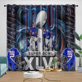 Laden Sie das Bild in den Galerie-Viewer, New York Giants Curtains Blackout Window Drapes Room Decoration