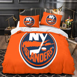 Laden Sie das Bild in den Galerie-Viewer, New York Islanders Bedding Set Quilt Duvet Cover Without Filler