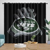 Laden Sie das Bild in den Galerie-Viewer, New York Jets Curtains Blackout Window Drapes Room Decoration