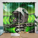 Laden Sie das Bild in den Galerie-Viewer, New York Jets Curtains Blackout Window Drapes Room Decoration