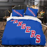 Laden Sie das Bild in den Galerie-Viewer, New York Rangers Bedding Set Quilt Duvet Cover Without Filler