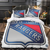 Laden Sie das Bild in den Galerie-Viewer, New York Rangers Bedding Set Quilt Duvet Cover Without Filler