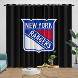 Laden Sie das Bild in den Galerie-Viewer, New York Rangers Curtains Blackout Window Drapes Room Decoration