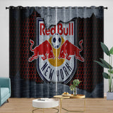 Laden Sie das Bild in den Galerie-Viewer, New York Red Bulls Curtains Blackout Window Drapes Room Decoration