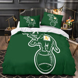 Laden Sie das Bild in den Galerie-Viewer, Oakland Athletics Bedding Set Quilt Cover Without Filler