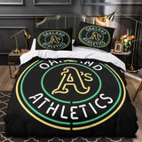 Laden Sie das Bild in den Galerie-Viewer, Oakland Athletics Bedding Set Quilt Cover Without Filler