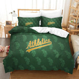 Laden Sie das Bild in den Galerie-Viewer, Oakland Athletics Bedding Set Quilt Cover Without Filler