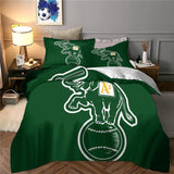 Laden Sie das Bild in den Galerie-Viewer, Oakland Athletics Bedding Set Quilt Cover Without Filler
