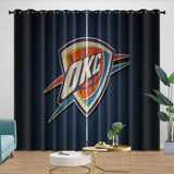 Laden Sie das Bild in den Galerie-Viewer, Oklahoma City Thunder Curtains Blackout Window Drapes Room Decoration