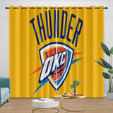 Laden Sie das Bild in den Galerie-Viewer, Oklahoma City Thunder Curtains Blackout Window Drapes Room Decoration