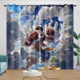 Laden Sie das Bild in den Galerie-Viewer, One Piece Film Red Curtains Blackout Window Drapes Kids Room Decoration