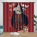 Laden Sie das Bild in den Galerie-Viewer, One Piece Film Red Curtains Pattern Blackout Window Drapes Room Decoration